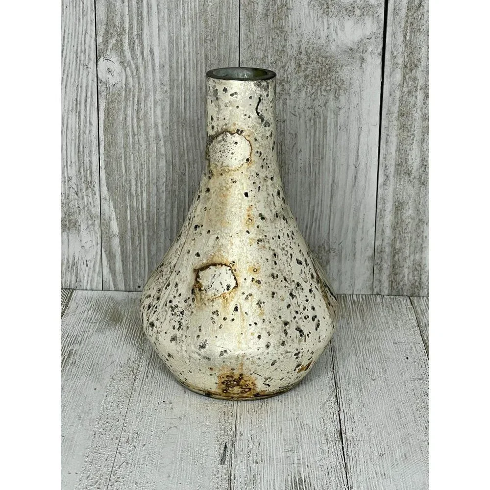 Funky Birch Wood Glass Bud Vases Set of 2